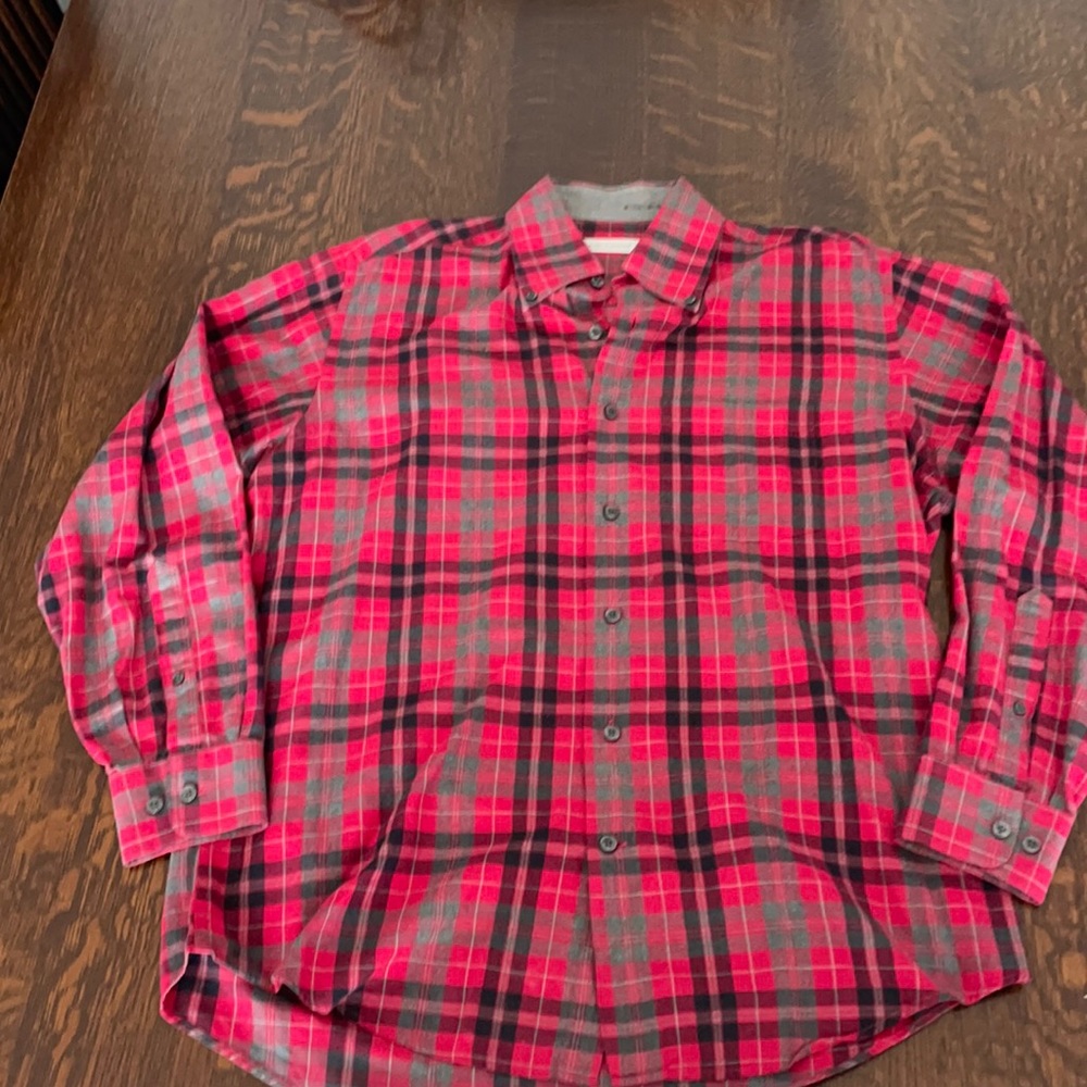 Alex Cannon medium red check dress shirt